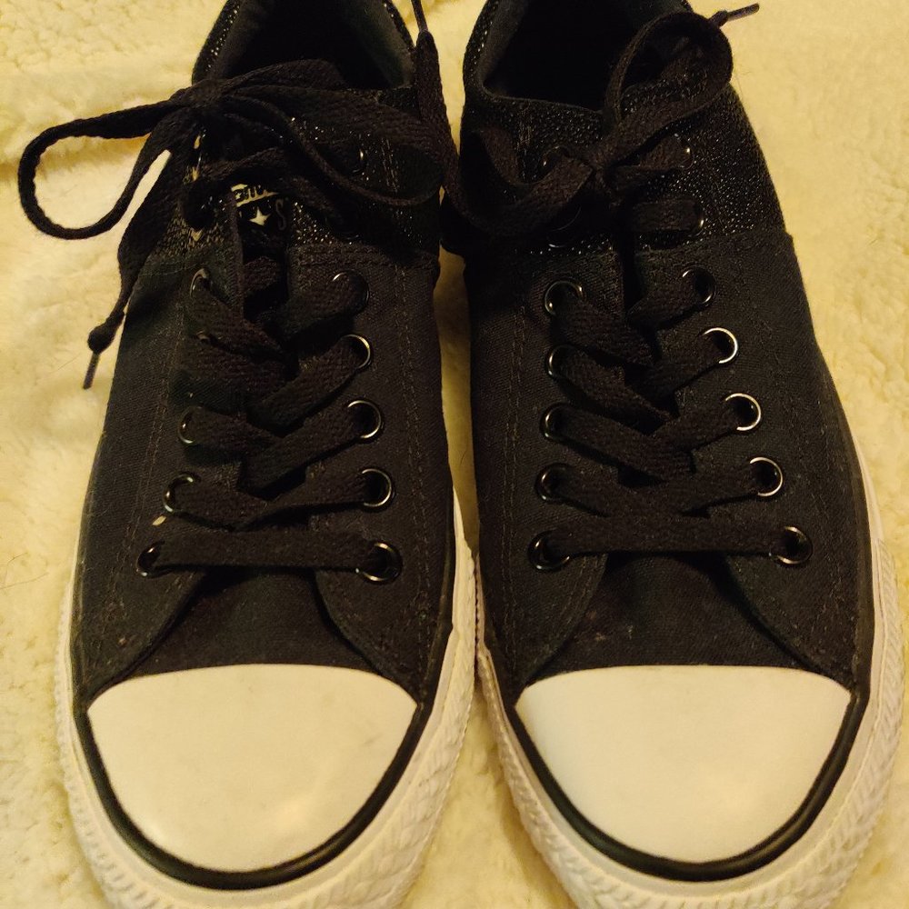 Black Rhinestone Converse - Picture 3 of 3